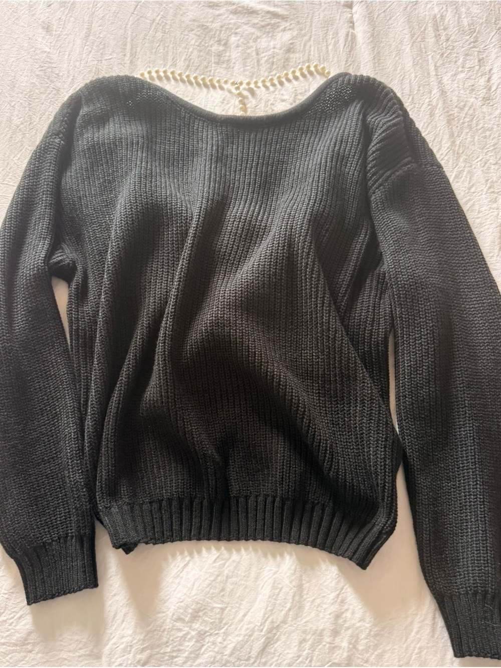 SHEIN Black Crewneck Knit Sweater